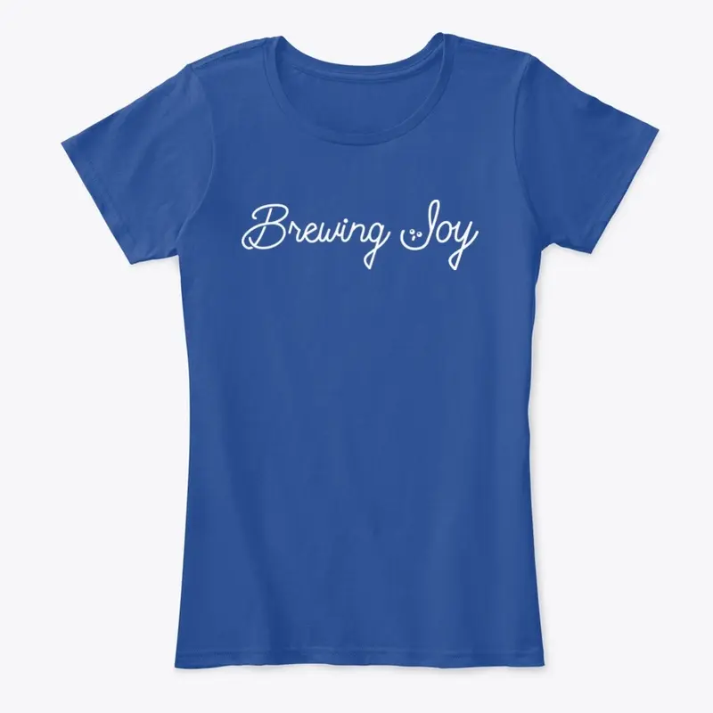 Brewing Joy White Logo Shop